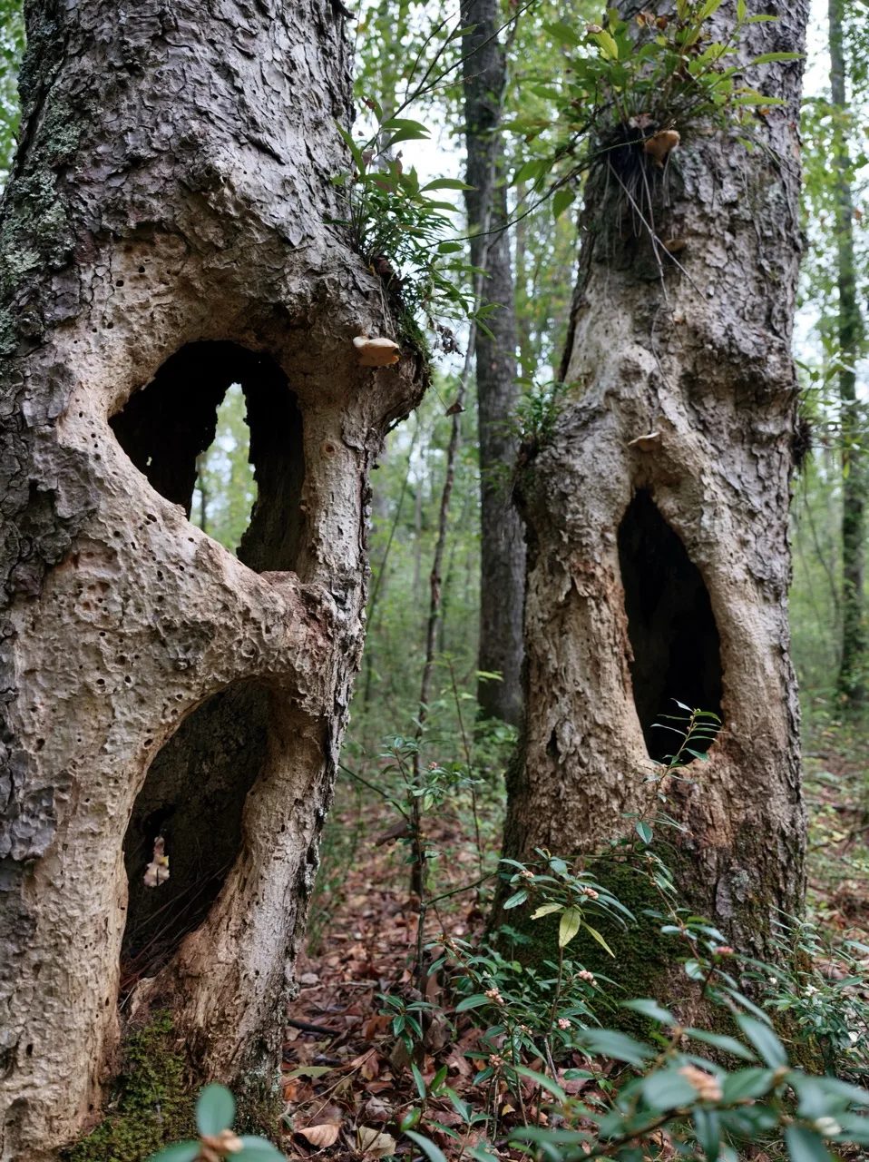 ancient hollowed trunks --ar 3:4 --raw --profile 9gfqdl1 --hd