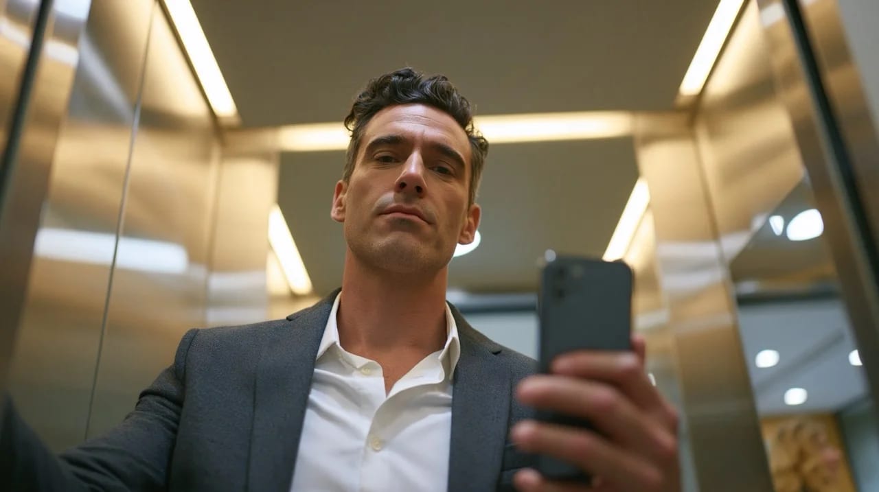 corporate elevator selfie — image 2