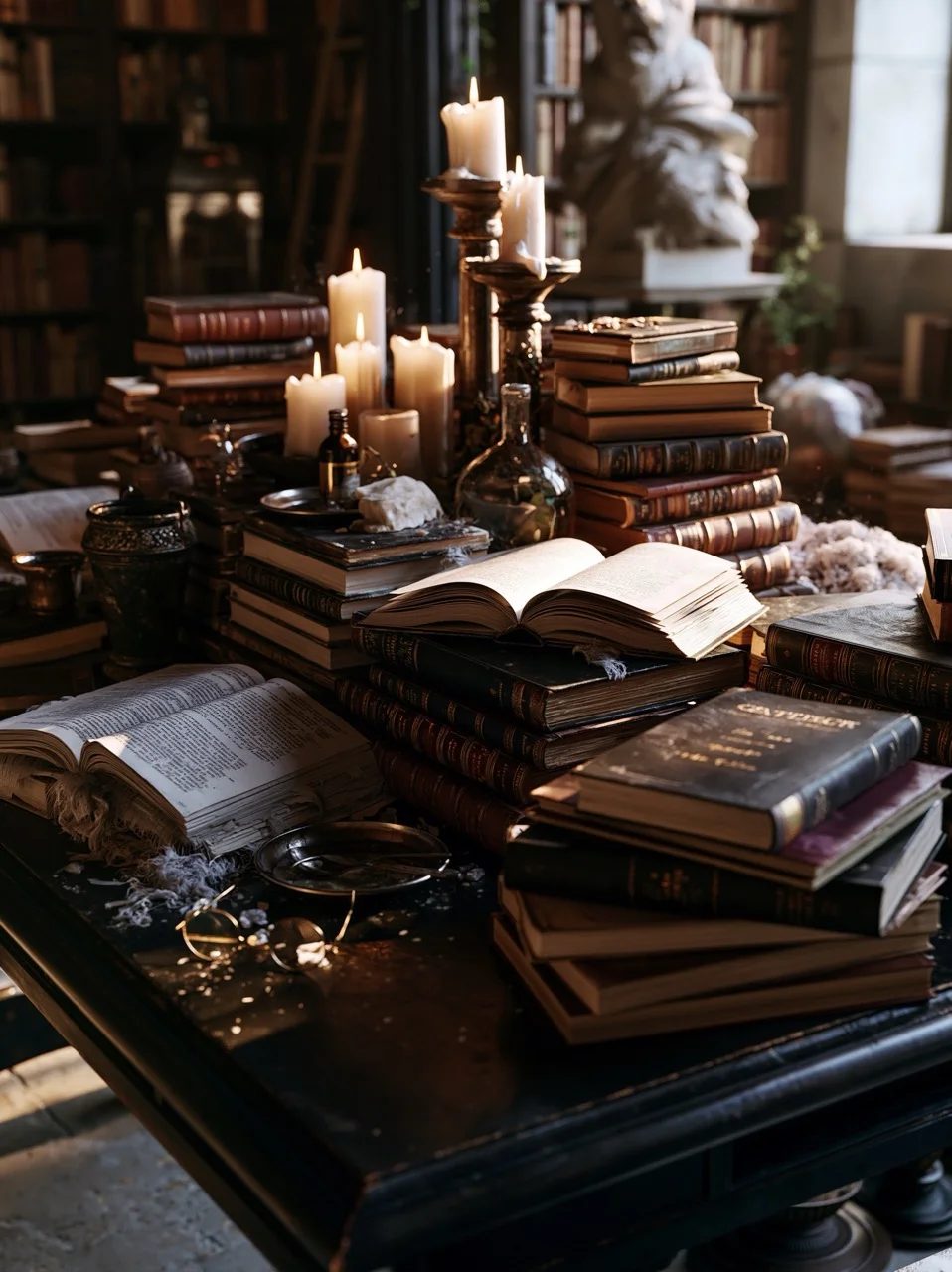 Prompt: dark academia
