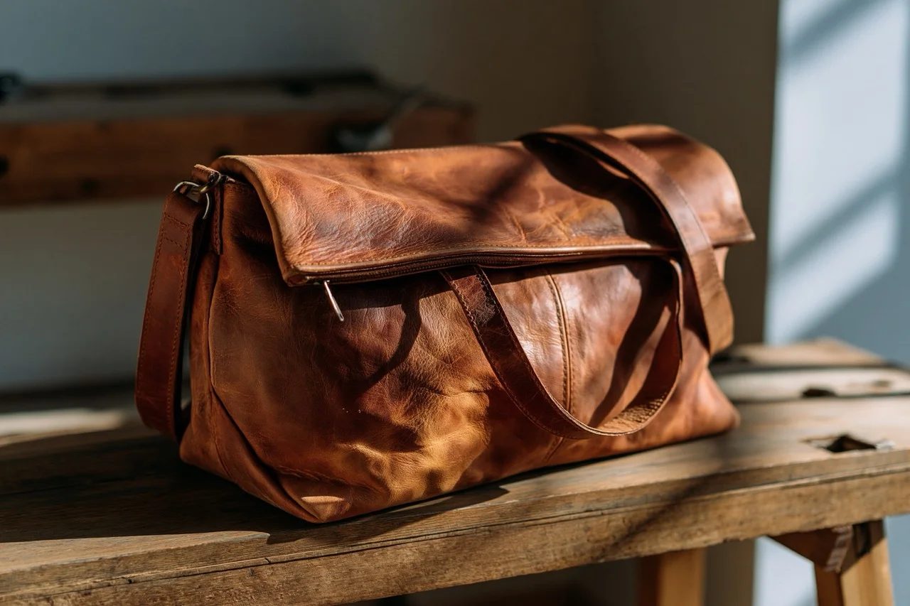 distressed leather — image 2