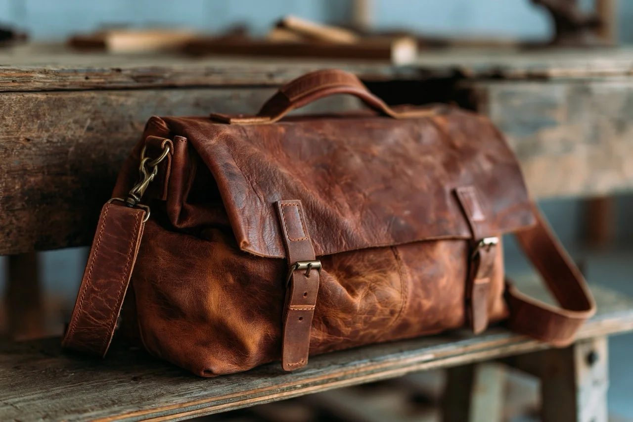 distressed leather — image 4
