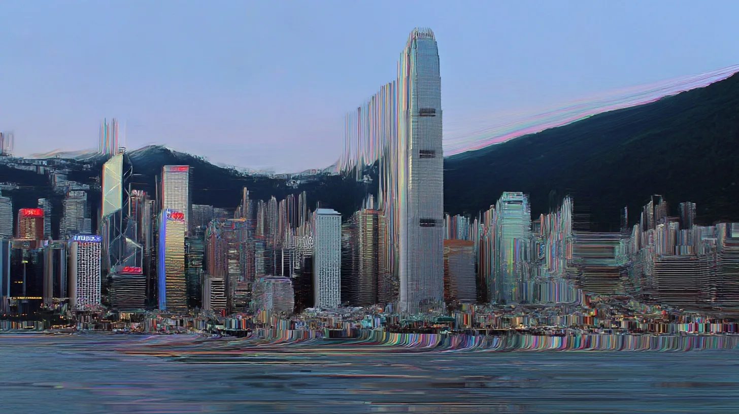  glitch art - city