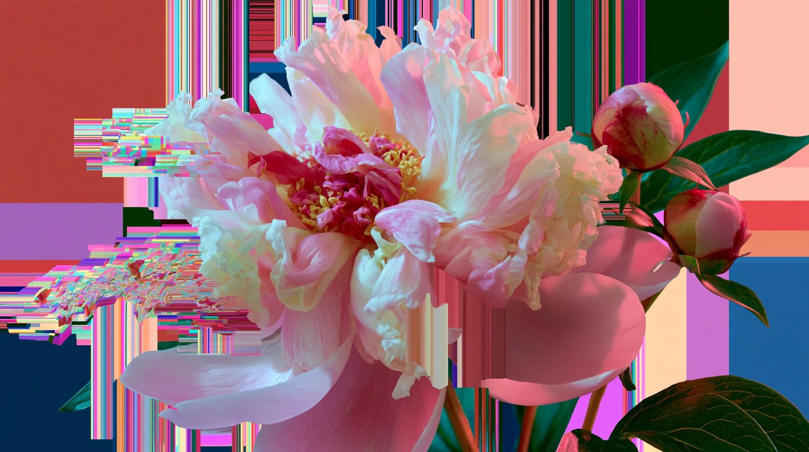  glitch art - flower
