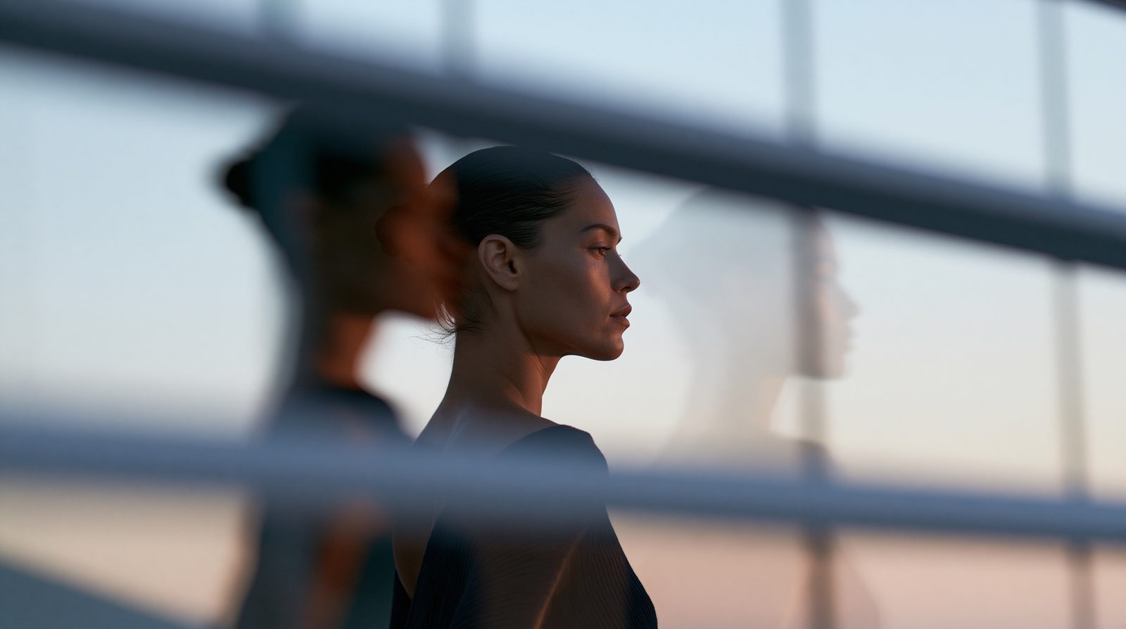 Layered glass reflection — image 2