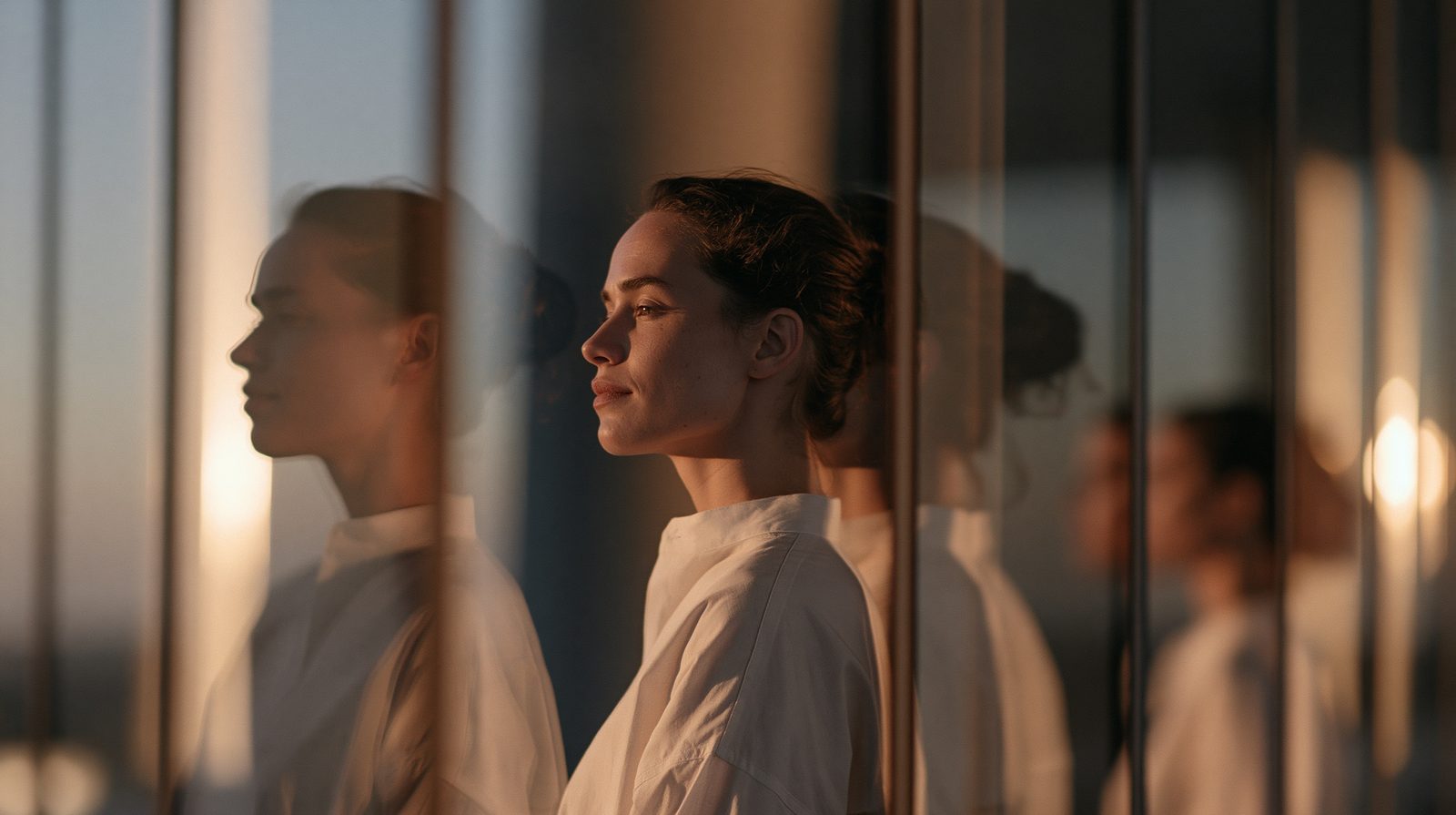 Layered glass reflection — image 3