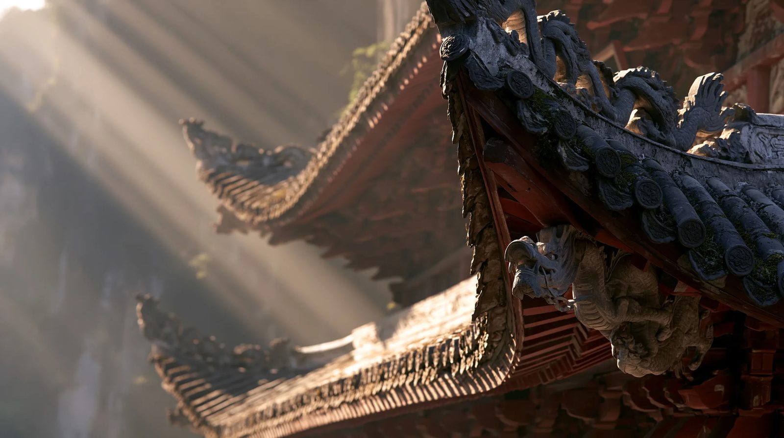 ornate temple eaves — image 3