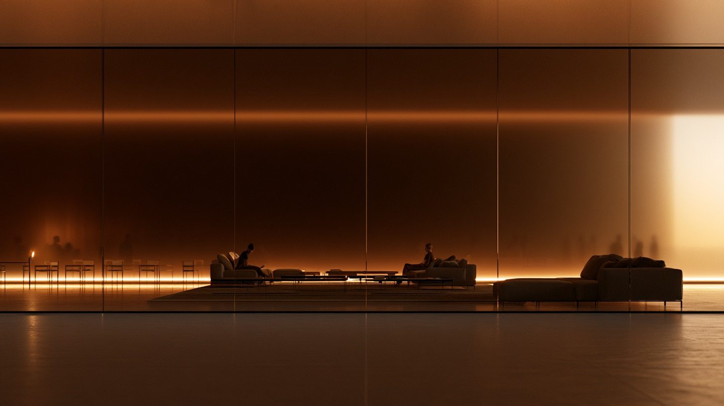 Smoked glass partition — image 2