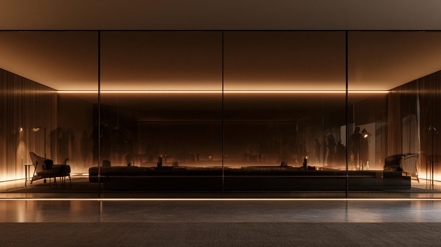 Smoked glass partition — image 3