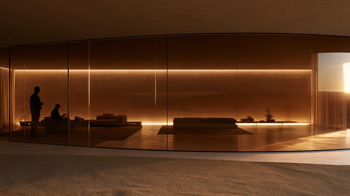 Smoked glass partition — image 4