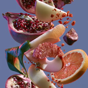 An exploded view of fruit --ar 3:4 --raw --profile 9gfqdl1 --hd