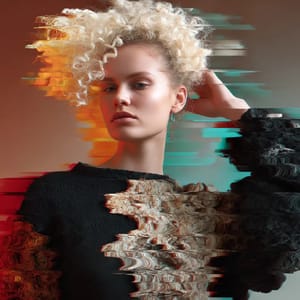  glitch art - fashion model