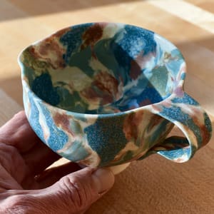 cup in Impressionist palette color --ar 3:4 --raw --profile 9gfqdl1