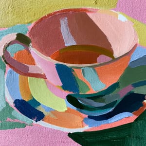 cup in Impressionist palette color --ar 3:4 --raw --profile 9gfqdl1
