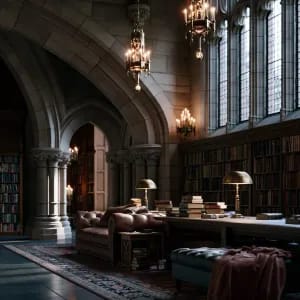 Prompt: dark academia