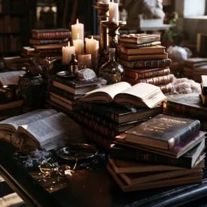 Prompt: dark academia
