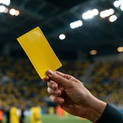 referee yellow card