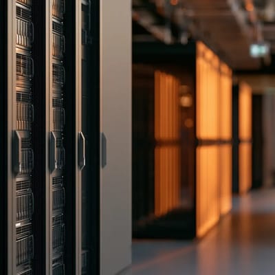 server rack corridor