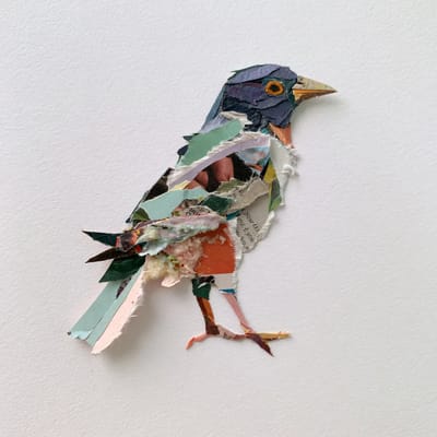 torn paper collage