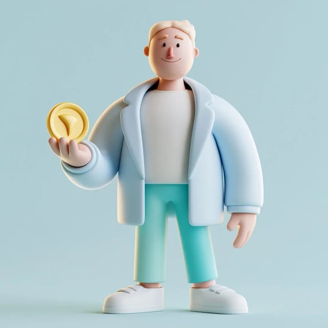 3D clay business character