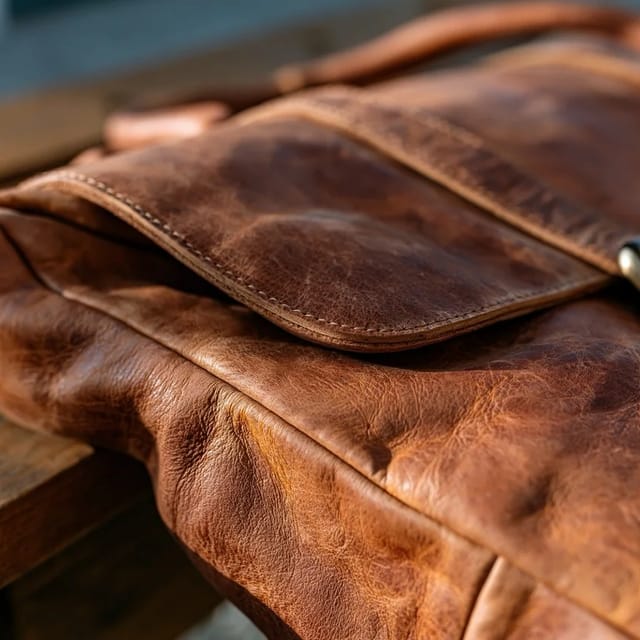 distressed leather