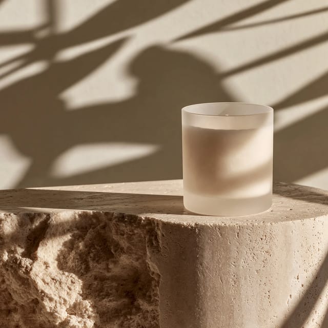 Glass candle vessel