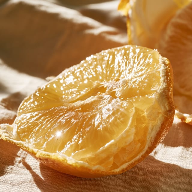 half-peeled citrus