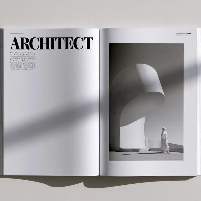 magazine spread