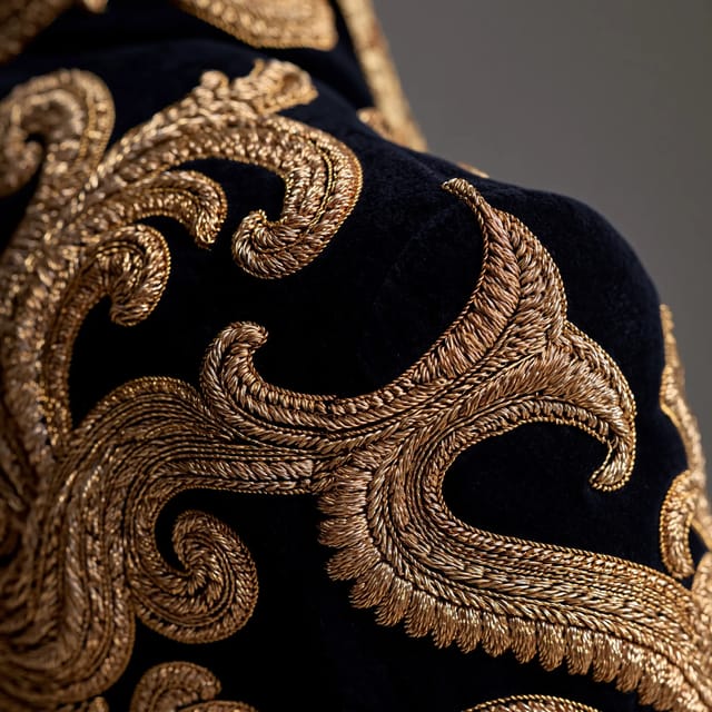 Ornate gold embroidery