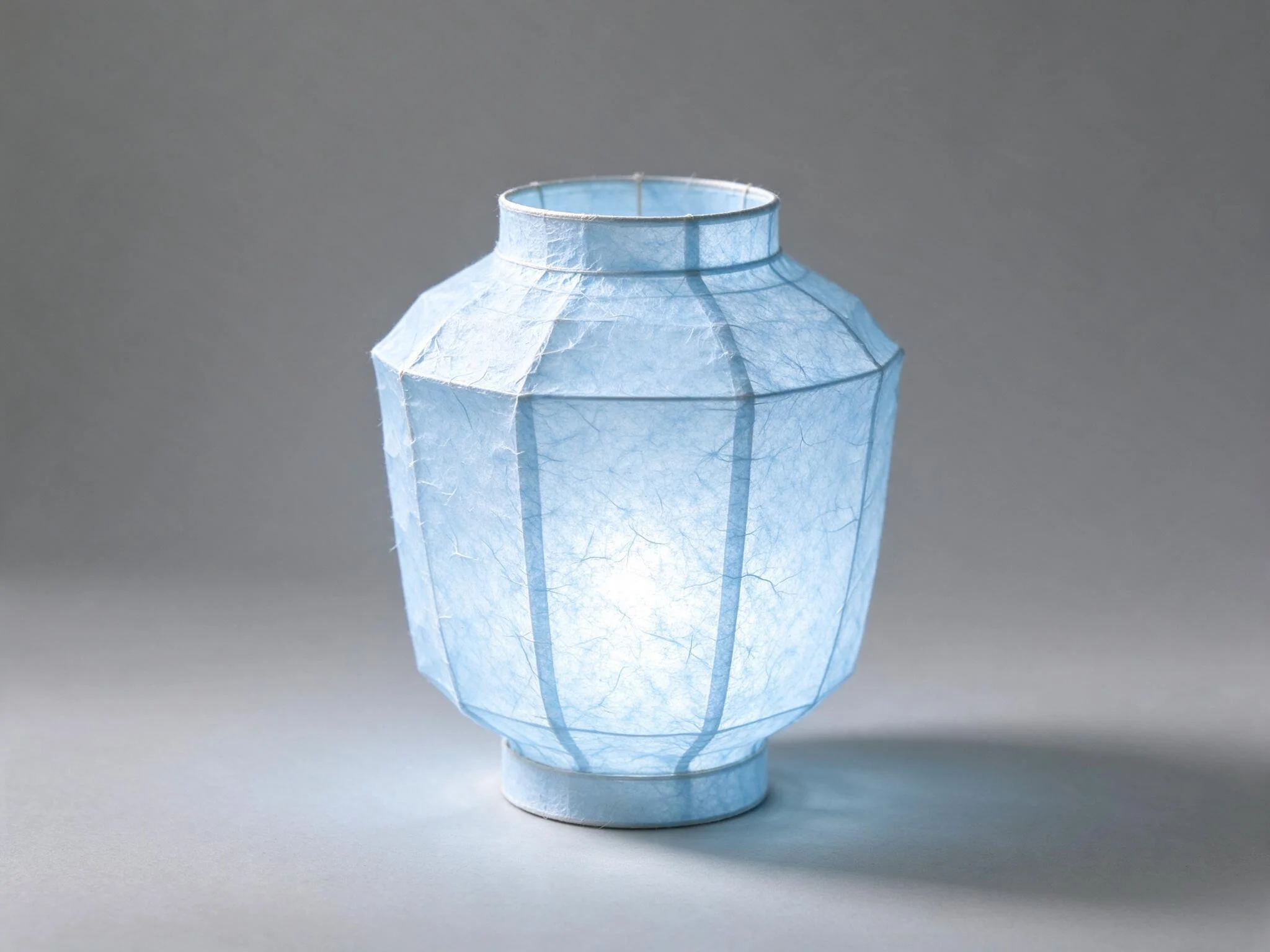 A paper lantern in aliceblue.