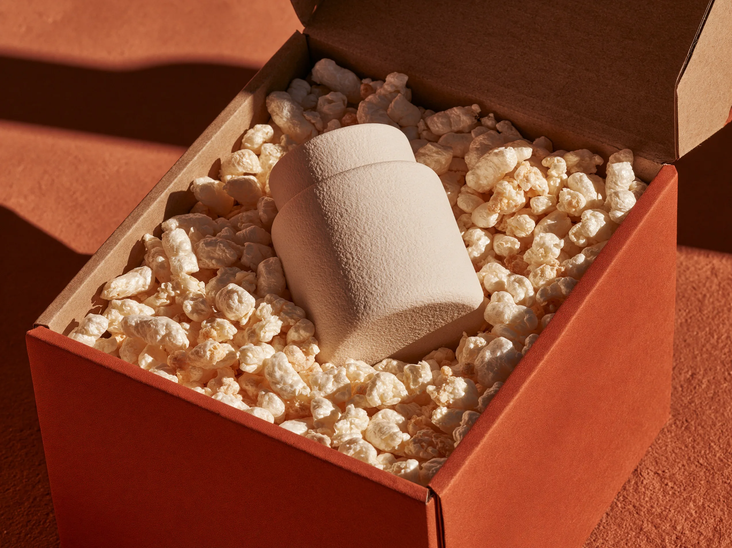 Cornstarch packing peanuts