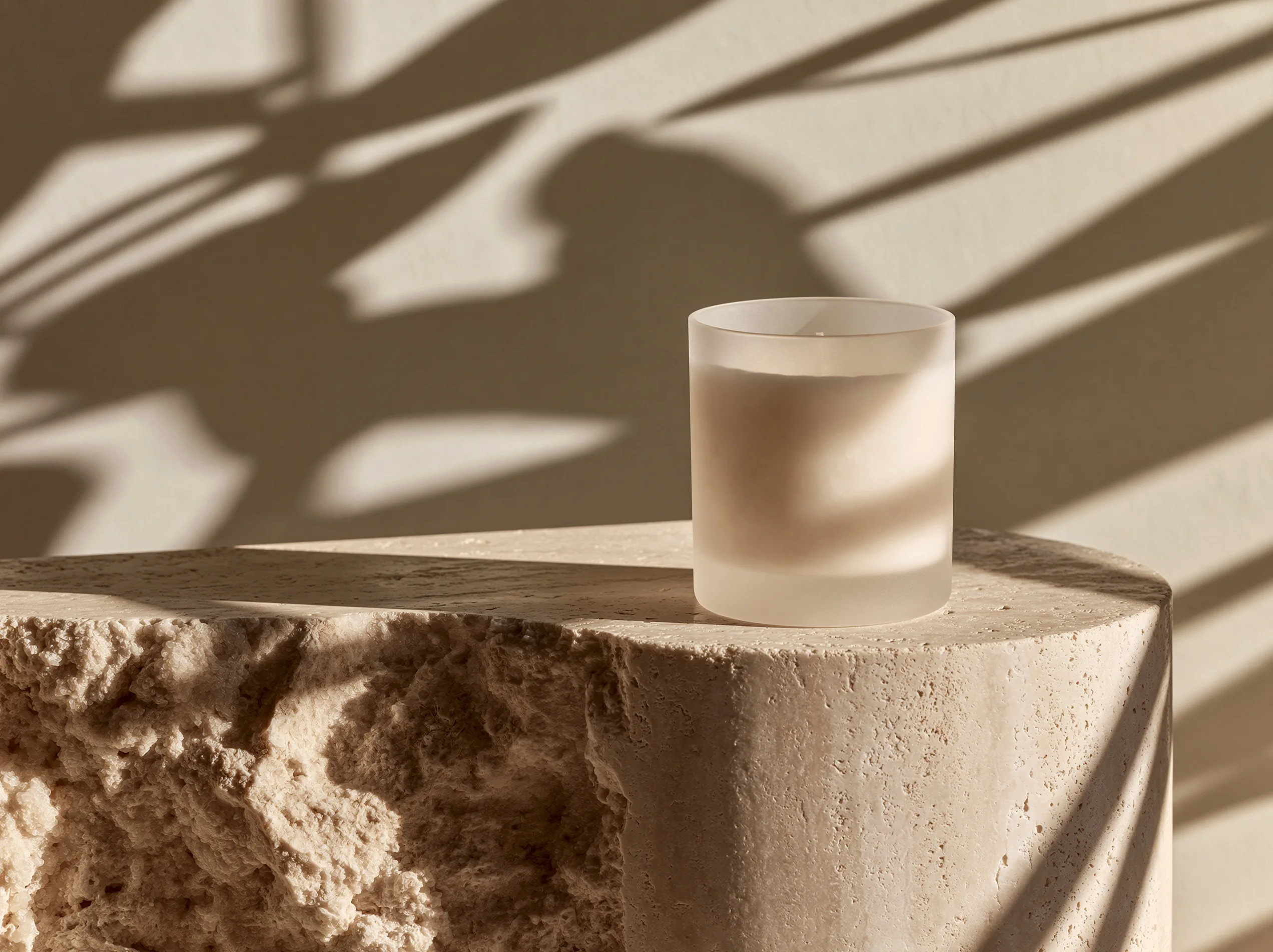 Glass candle vessel