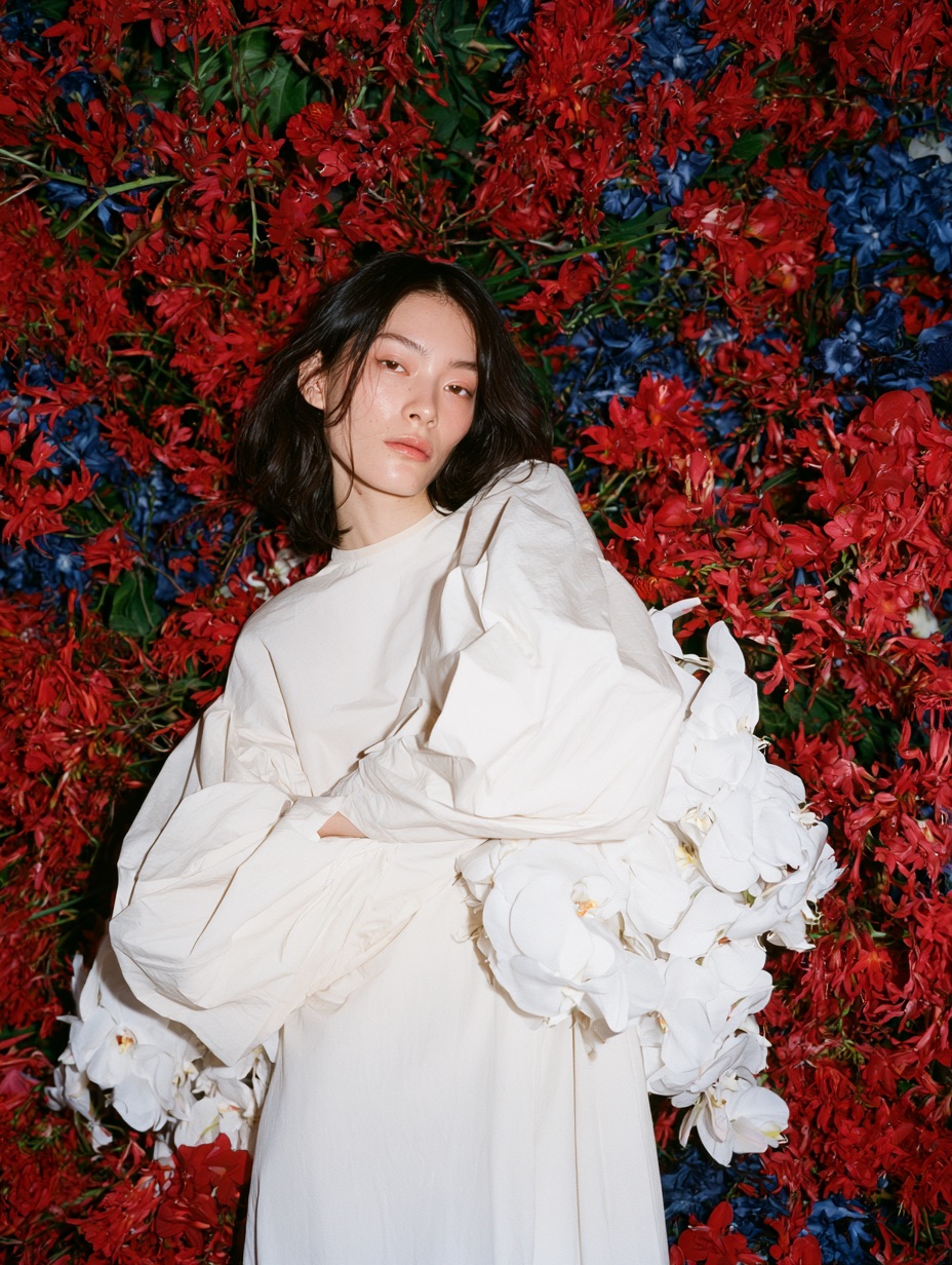 Hyper-saturated floral backdrop