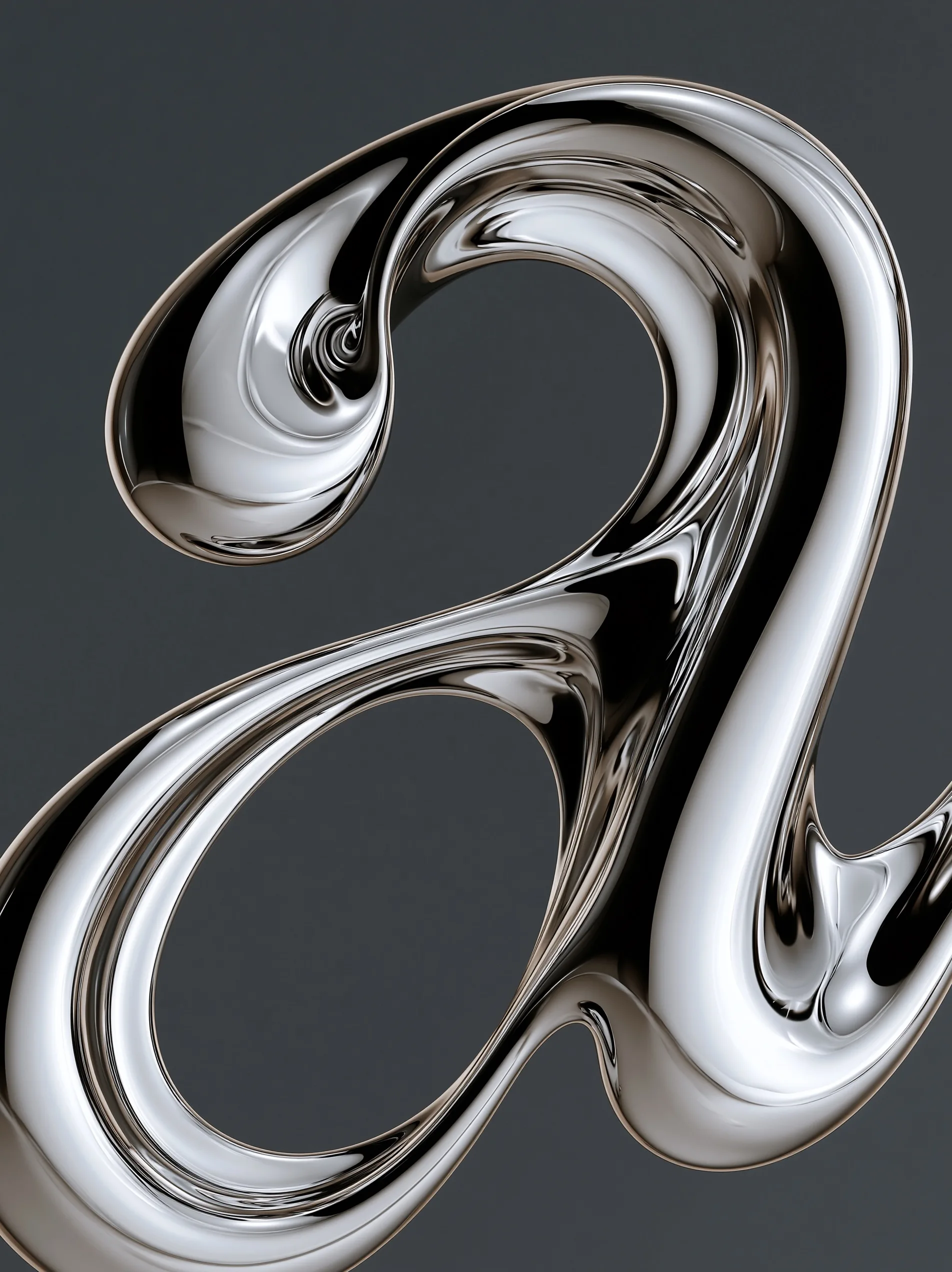 liquid chrome typography