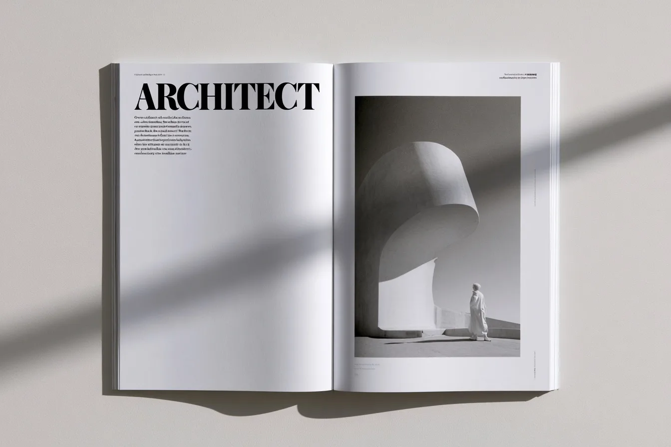 magazine spread