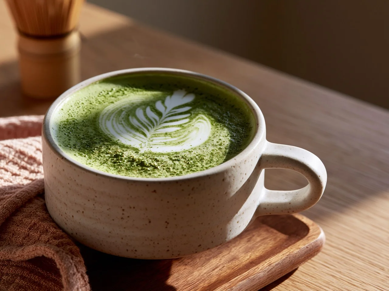 matcha latte art