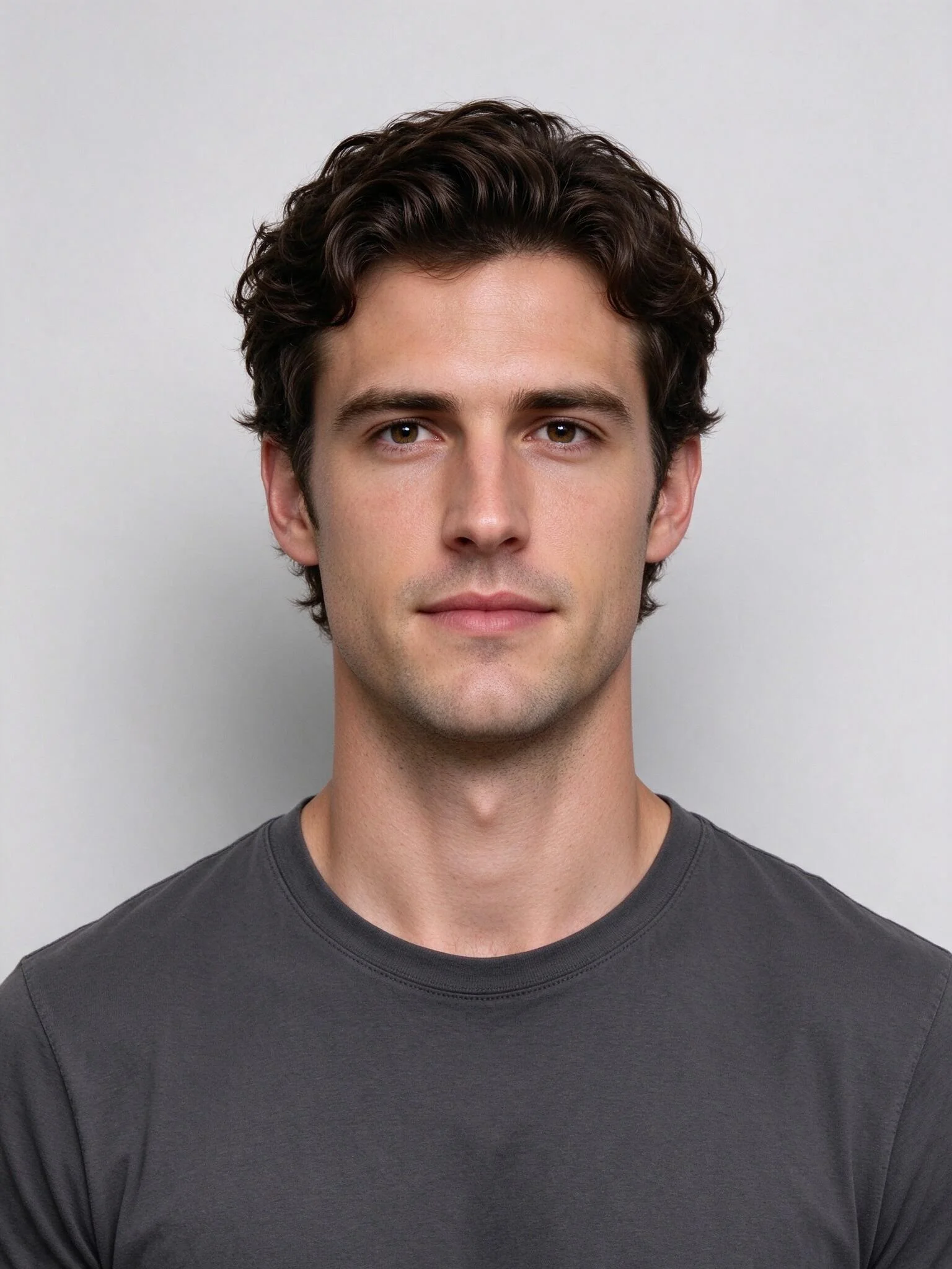 A front-facing mugshot of a man against a plain wall.