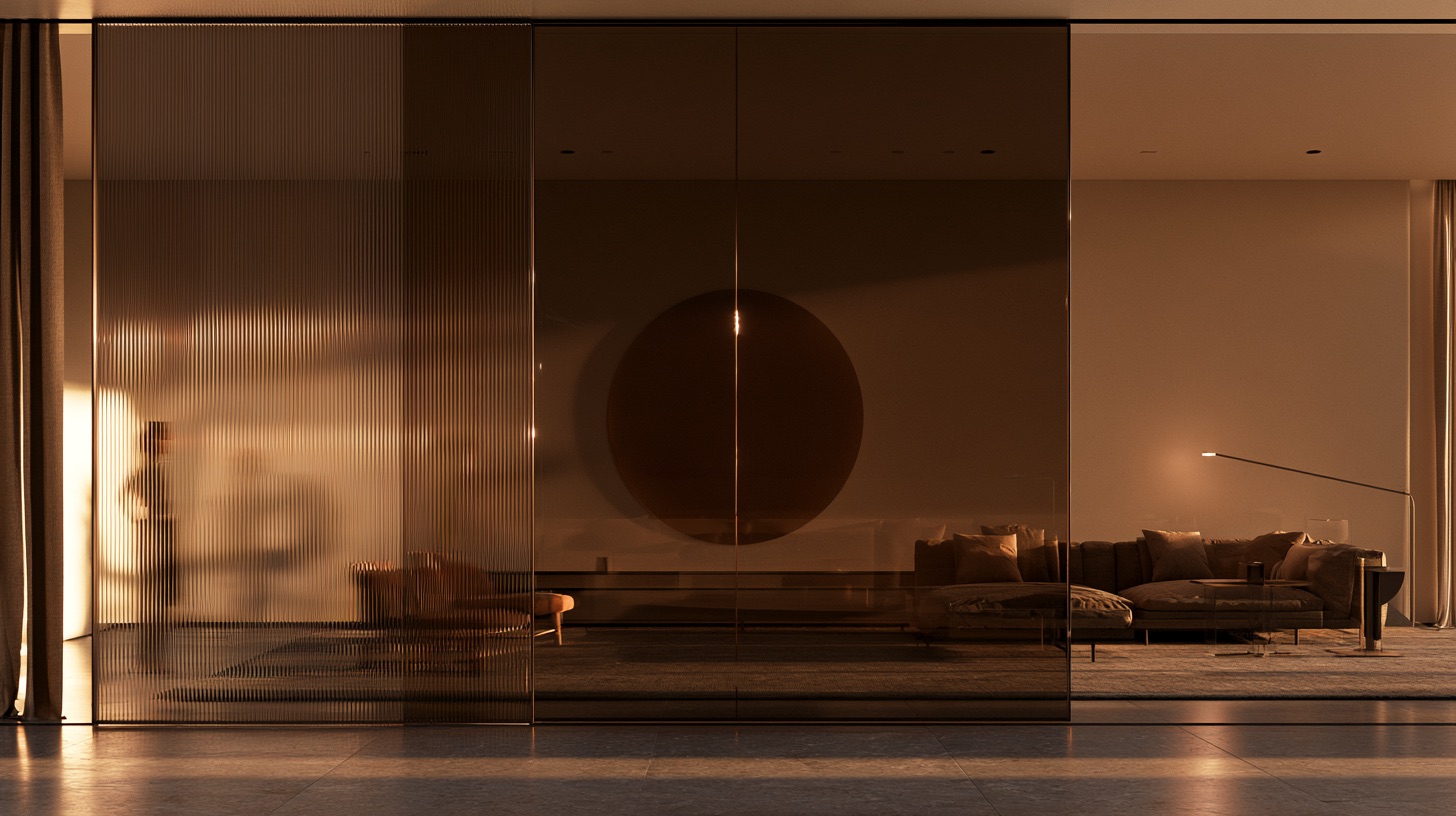 Smoked glass partition