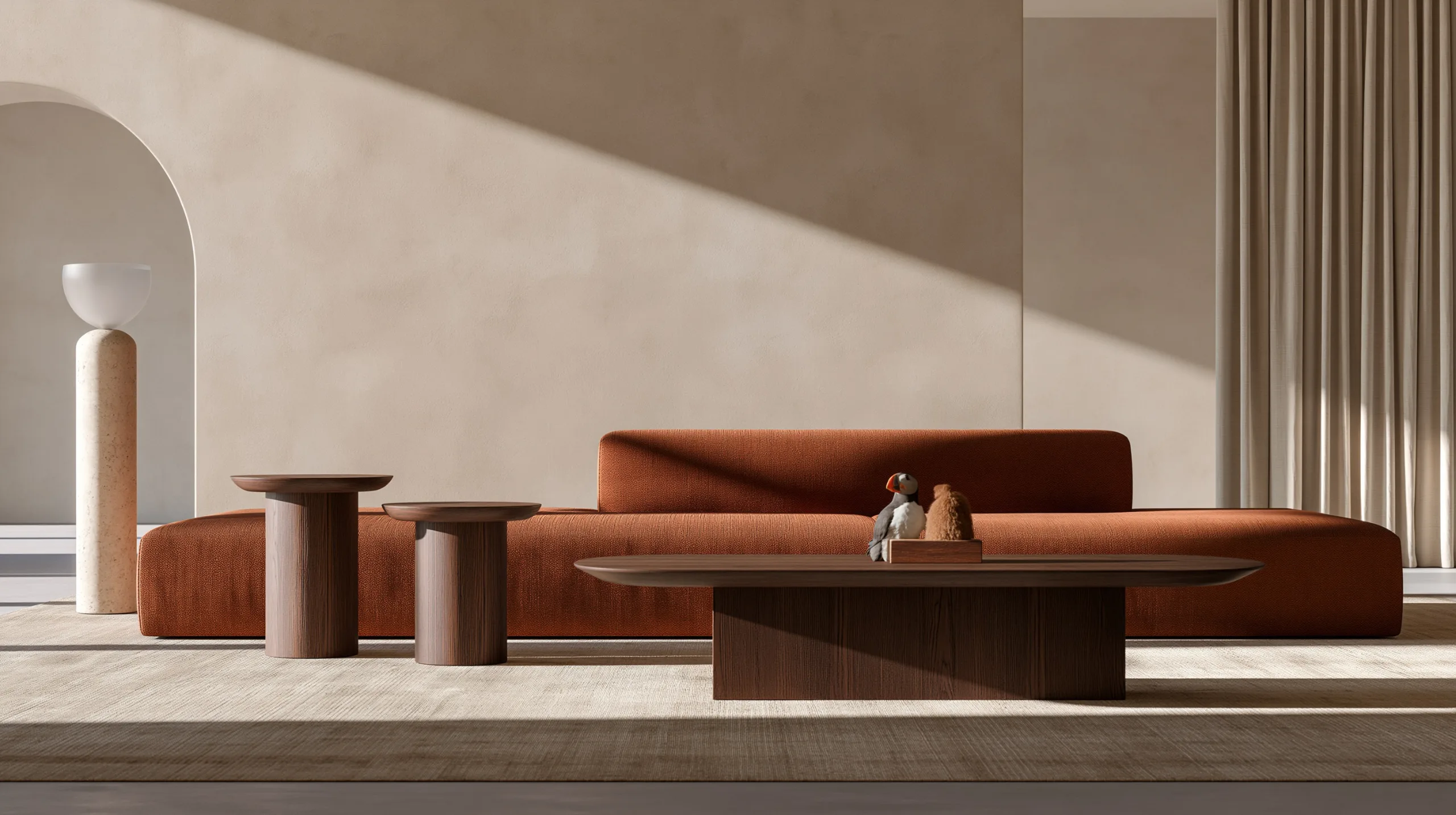 subdued earth tones